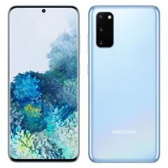 Samsung Galaxy S20 5G 128 Go 12 Go ram dual sim Bleu clair reconditionné en France, garanti 12 mois, prêt à être expédié